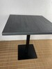 mesa hostelería tablero de melamina modelo NEGRO MATE pie de hierro NEGRO
