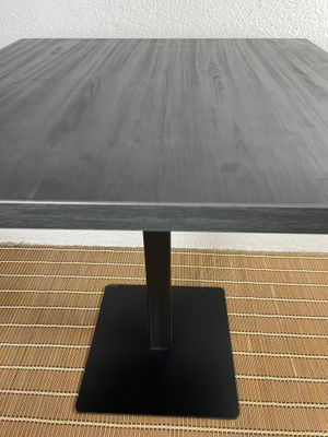mesa hostelería tablero de melamina modelo NEGRO MATE pie de hierro NEGRO - Foto 2