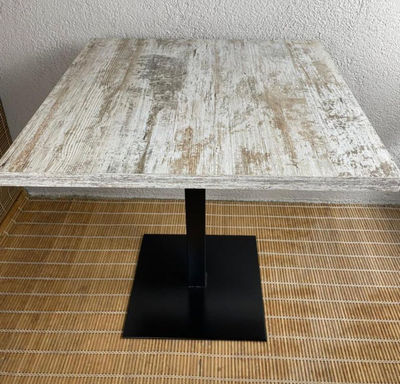 mesa hostelería tablero de melamina modelo VINTAGE pie de hierro NEGRO - Foto 2