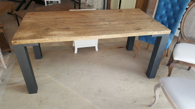 mesa industrial palio madera hierro