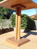 Mesa jardín madera tropical de 60 cm x 60 cm x 74 cm