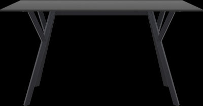 Mesa max rectangular 140 cm - negra
