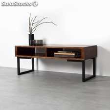 mesa mueble tv industrial hierro madera colores
