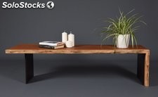Mesa mueble tv industrial pata madera pata hierro