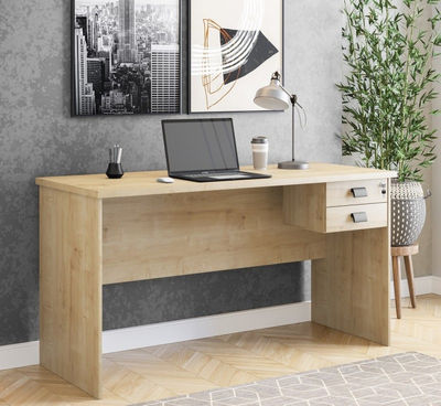 Mesa oficina eco plus 150 cm con 2 cajones - natural - Foto 3