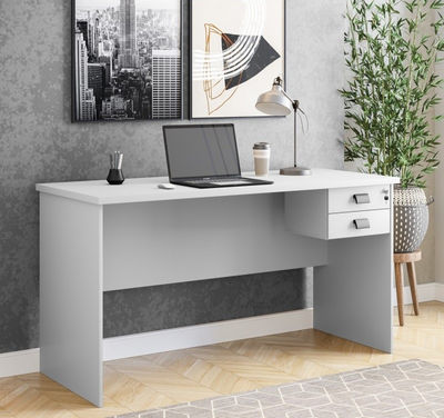 Mesa oficina eco plus 150 cm con 2 cajones - platino - Foto 3