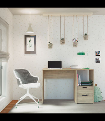 Mesa oficina o despacho Eko acabado roble cambrian, 76 cm(alto)115 cm(ancho)50 - Foto 2
