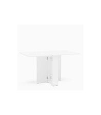 Mesa para cocina, comedor abatible acabado blanco, 17.4+134.2cm(ancho)