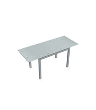 Mesa para cocina, comedor extensible Md-Baby acabado cristal blanco,