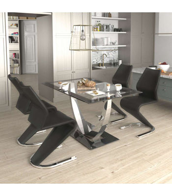 Mesa para cocina, comedor fija Md-Ubrique acabado negro, 140cm(ancho) - Foto 2
