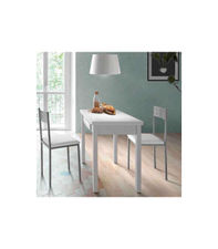 Mesa para cocina extensible acabado blanco 73 cm(alto) 40/80 cm(ancho)80