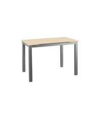 Mesa para cocina extensible acabado cristal beige, 76.5 cm(alto) 110/170