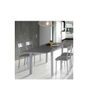Mesa para cocina extensible acabado cristal gris, 76.5 cm(alto) 110/170