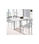 Mesa para cocina extensible cristal blanco, 76.5 cm(alto) 95/155 cm(ancho)60 - Foto 2