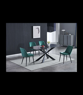 Mesa para comedor fija Md-Verena acabado negro, 180cm(ancho) 75cm(altura) - Foto 2