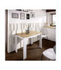 Mesa para salón fija Tily acabado Blanco/ Nordic, 77 cm(alto)110cm(ancho)67