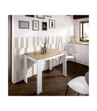 Mesa para salón fija Tily acabado Blanco/ Nordic, 77 cm(alto)110cm(ancho)67