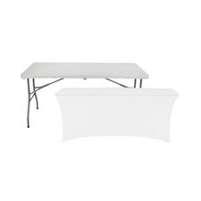 Mesa Plegable 122cm Rectangular Blanca Catering Thinia Home