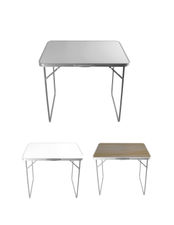 Mesa plegable camping - mesa jardin portátil de acero con asas para jardín,