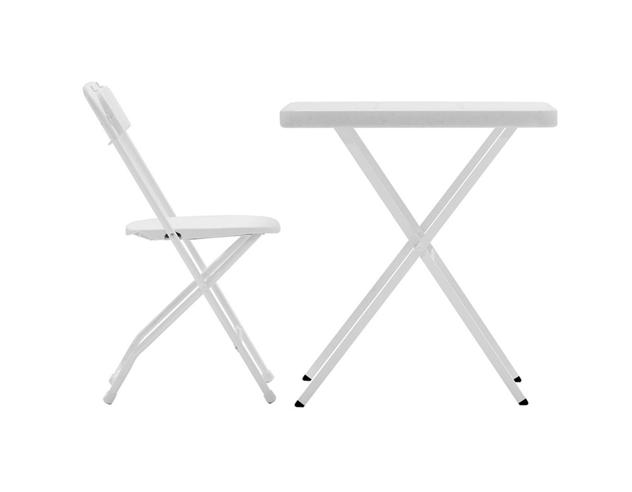 Mesa plegable blanca de 152 x 70 x 74 cm, blanco