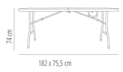 Mesa plegable rectangular para eventos y caterings de 182 cm - Foto 2