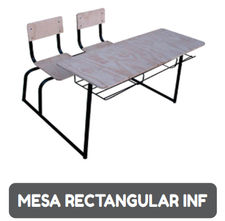 Mesa rectangular inf con sillas