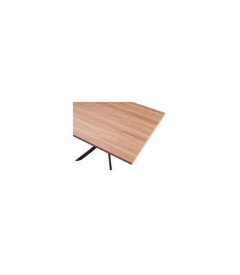 Mesa rectangular Nesy tapa efecto madera y patas metálicas 75 cm(alto) - Foto 2
