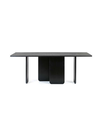 Mesa rectangular para cocina o comedor modelo Arq acabado negro, 100cm(ancho)