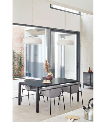 Mesa rectangular para cocina o comedor modelo Atlas acabado negro, 100cm(ancho) - Foto 2