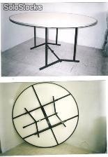 mesa redonda 150 d. cubierta de fibra de vidrio