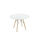 Mesa redonda Bob en acabado blanco y patas en color madera 75 cm(alto)100 - 1