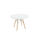 Mesa redonda Bob en acabado blanco y patas en color madera 75 cm(alto)100 - Foto 2