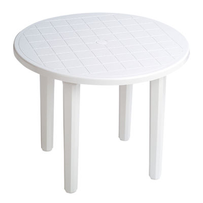 Mesa redonda de resina blanca de 90 cm