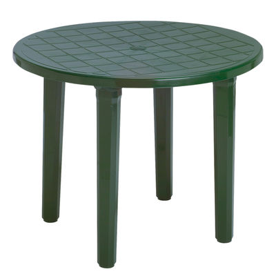 Mesa redonda de resina verde de 90 cm