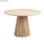 Mesa redonda estilo nórdico fabricada em madeira maciça de teca natural. - 1