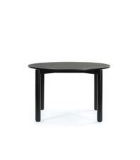 Mesa de cocina redonda extensible Evora MDF blanca 90-120 cm - www