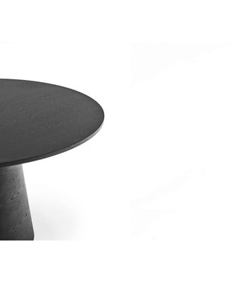 Mesa redonda para cocina o comedor modelo Cep acabado negro, 157cm(ancho) - Foto 3