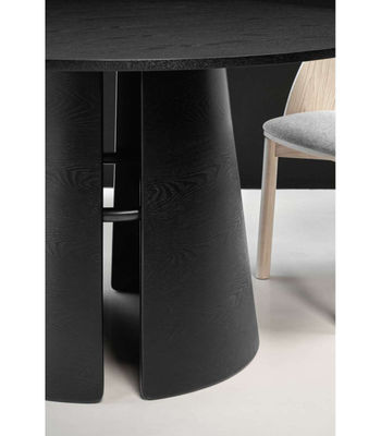 Mesa redonda para comedor modelo Cep acabado negro, 137cm(ancho) 75cm(alto) - Foto 3