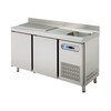 Mesa refrigerada con fregadero fondo 600 mm (elija modelo) línea nacional -