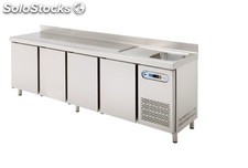 Mesa refrigerada fregadero