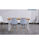 Mesa salón fija natural roble nordish estructura blanca 140 cm(ancho) 80 - 2