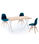 Mesa salon fija X-Loft-140 acabado roble nordish/blanco, 76 cm(alto)140 - Foto 3