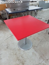 Mesas rojas para hosteleria
