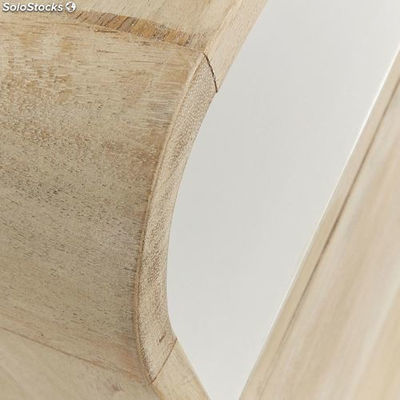 Mesinha auxiliar/cabeceira estilo nórdico em madeira de manga maciça natural. - Foto 4