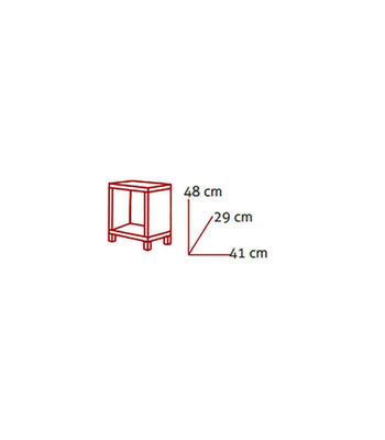 Mesita auxiliar kubox 1x1 acabado blanco, 48 cm (alto) 41cm (ancho) 29 cm(fondo) - Foto 3