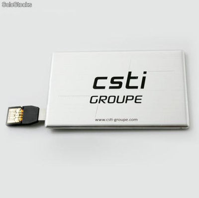 metálica tarjeta usb memoria 8gb con csti groupe logotip