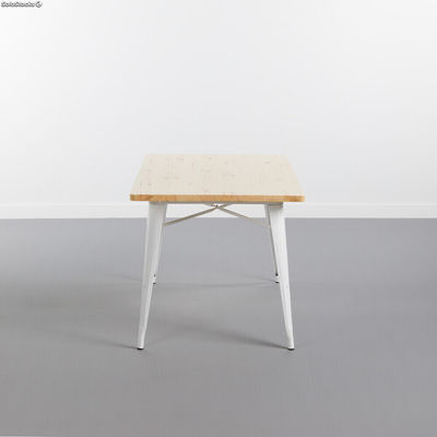 Metall/Holz Tisch stark weiß 120X80CM thinia home - Foto 3