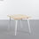 Metall/Holz Tisch stark weiß 80X80CM thinia home - 1