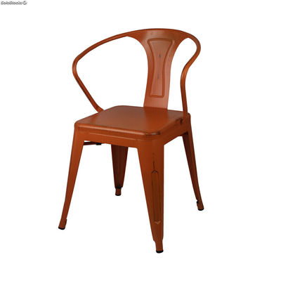 Metallic Stuhl starke Vintage Orange 49X50X74CM thinia home