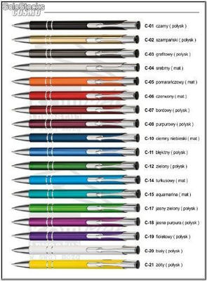 Metalowe długopisy reklamowe cosmo - 50 szt. - Zdjęcie 2